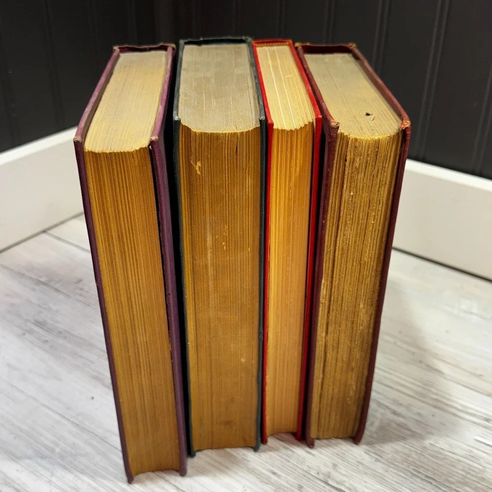 Lot of 4‎ Decorative Book Stack - Staging, Shabby Chic